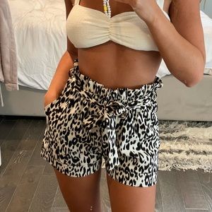 Animal print flowy shorts!